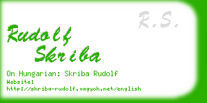 rudolf skriba business card